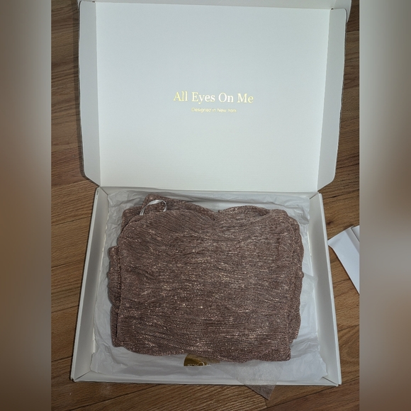 NWT MISS CIRCLE THE GLINT ROSE GOLD RUCHED CHIFFON LONG MAXI DRESS - Picture 9 of 11